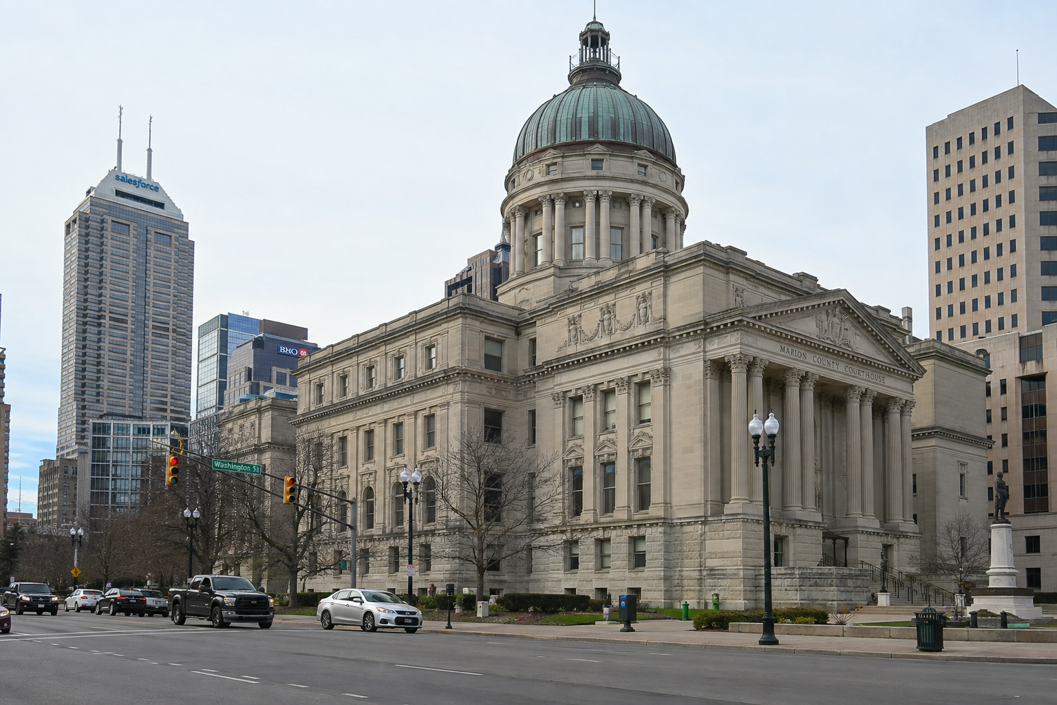 Marion County courthouse exterior in Indianapolis, where civil filing and Indiana wrongful death deadlines may become relevant.