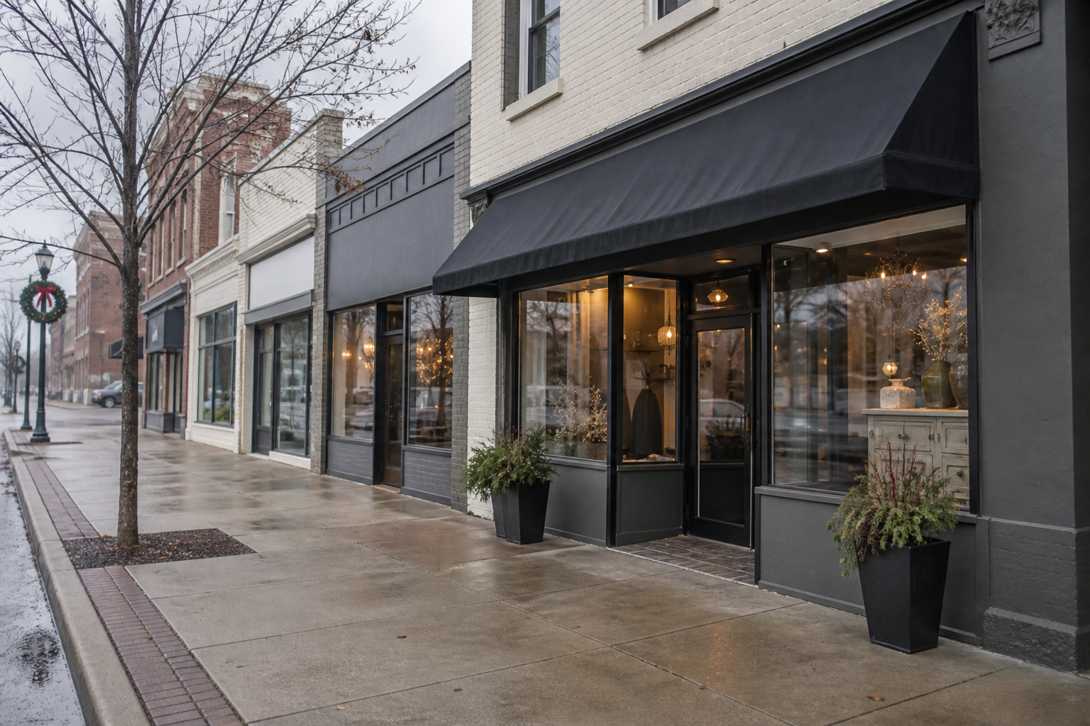 Generic Anderson business exterior illustrating the setting of the reported Mounds Road workplace assault without identifying the business.