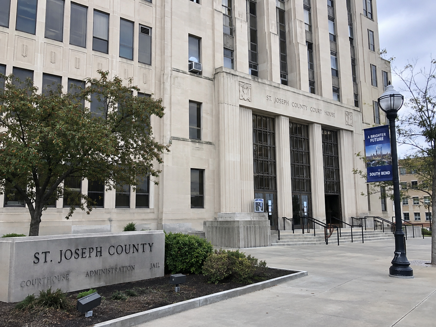 St. Joseph County courthouse in South Bend, relevant to legal claims arising from a local traffic collision.