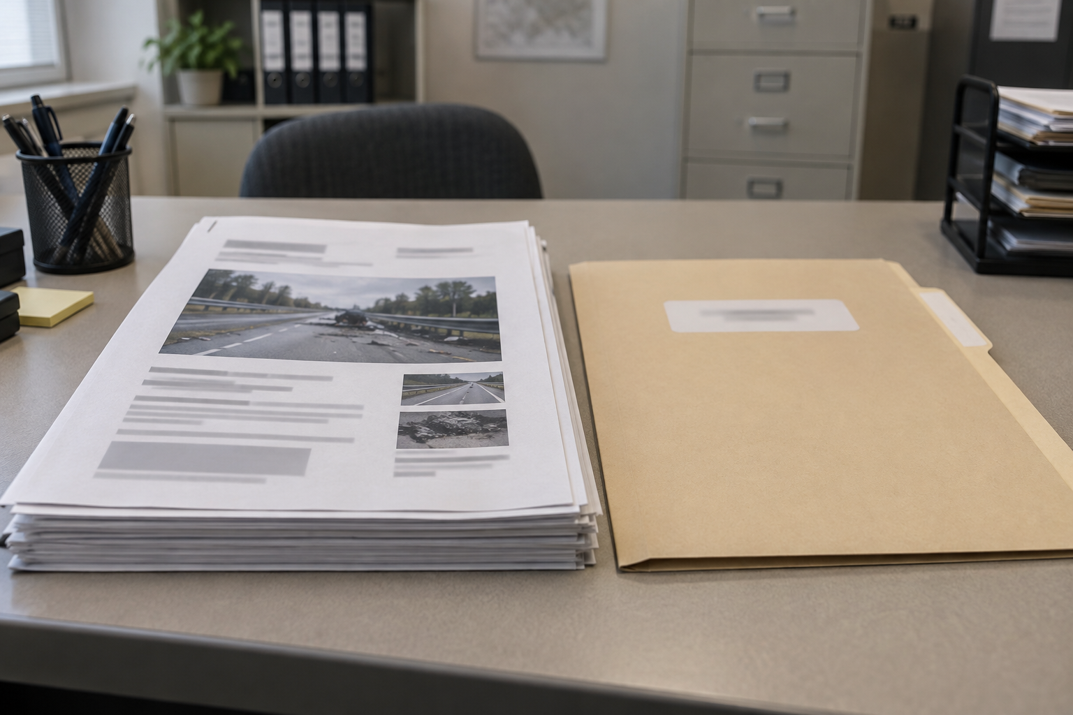 Crash-report and evidence files represent the ongoing investigation into the fatal Jackson County motorcycle crash.