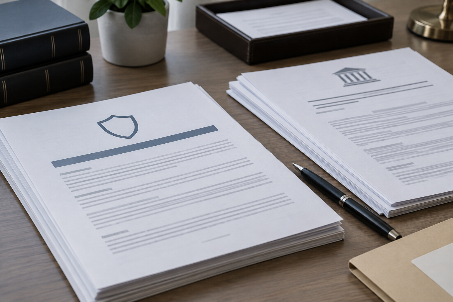 Organized insurance and court documents illustrating the separate civil claims and coverage questions after the Spencer County crash.