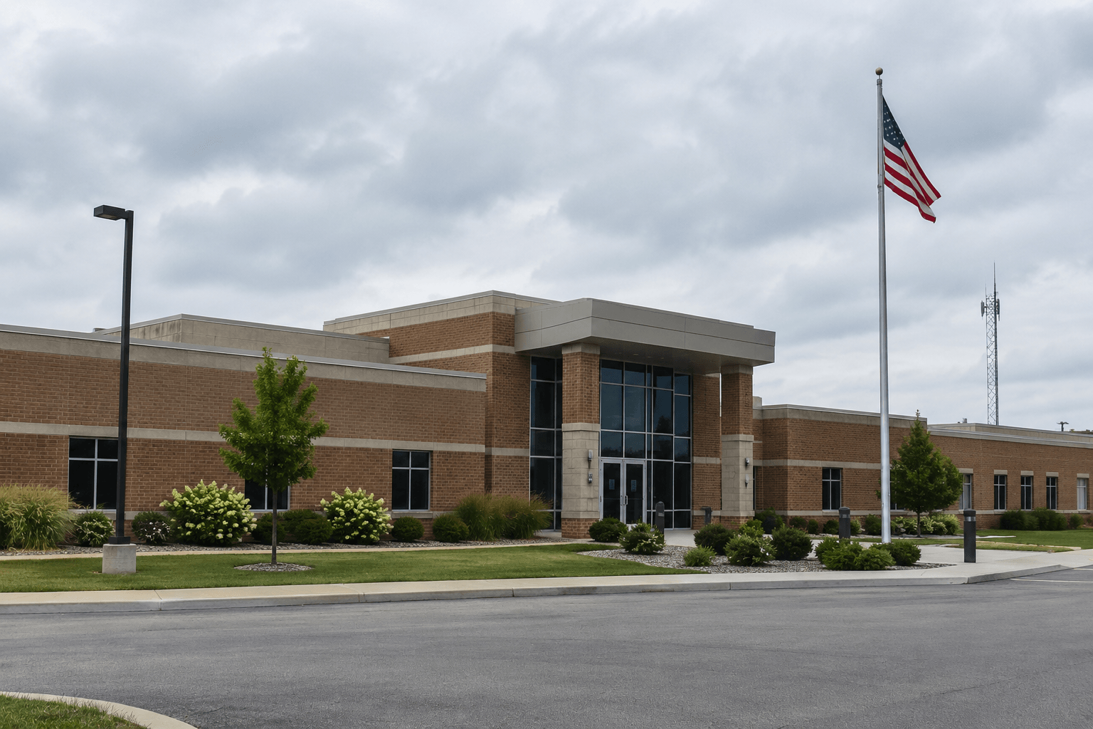 Public-safety building in northeast Indiana, representing the investigation of the Interstate 69 crash in DeKalb County.