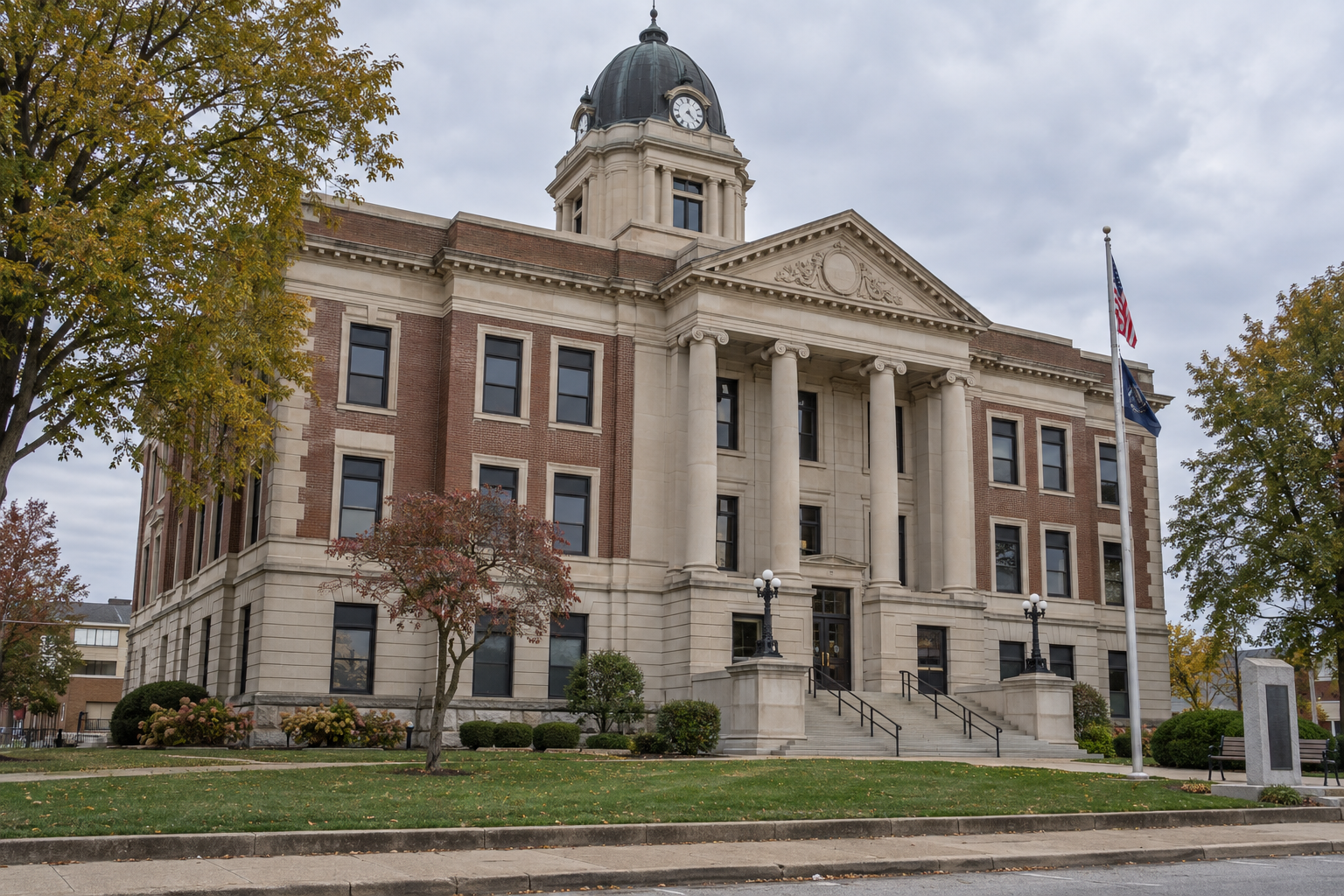 A northern Indiana county courthouse representing the civil and estate proceedings that may follow a fatal LaPorte County collision.