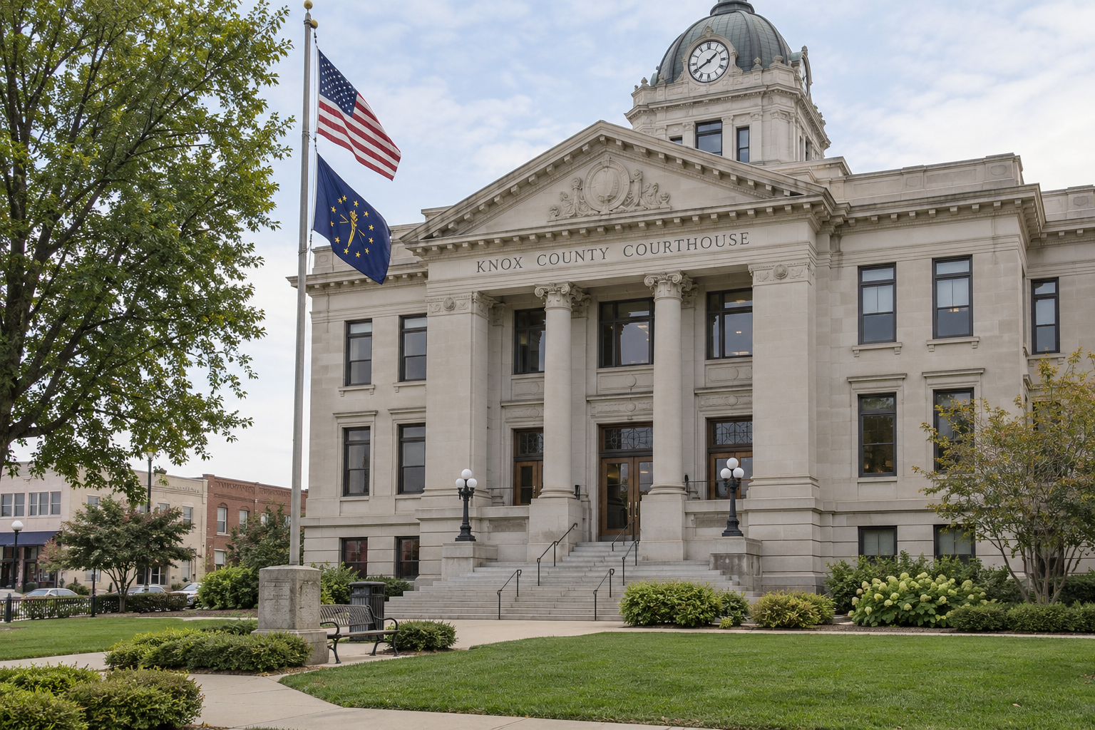 Knox County courthouse setting in Indiana, relevant to the criminal charges and possible civil proceedings after the Vincennes fire.