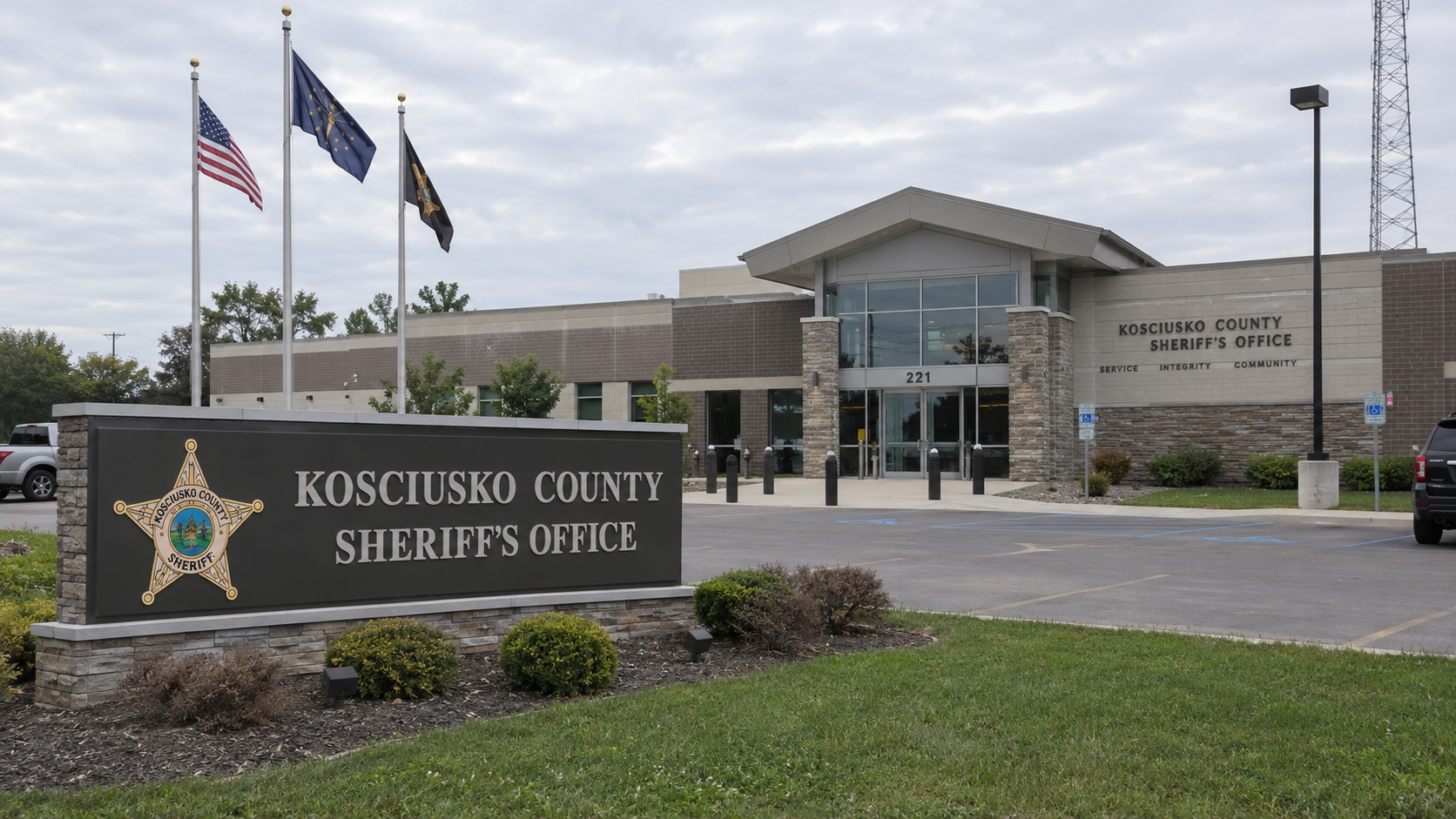 Kosciusko County Sheriff's Office, the agency identified as responding to the Warsaw roundabout crash.