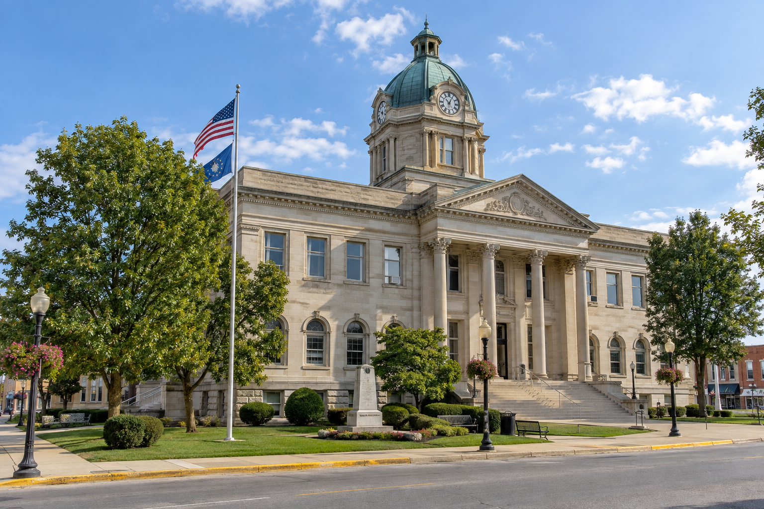 Lawrence County courthouse in Bedford, relevant to possible court proceedings arising from the 17th Street incident.