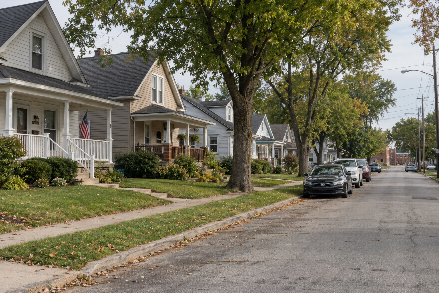 Residential neighborhood in Richmond, Indiana, providing context for the South E Street shooting investigation.