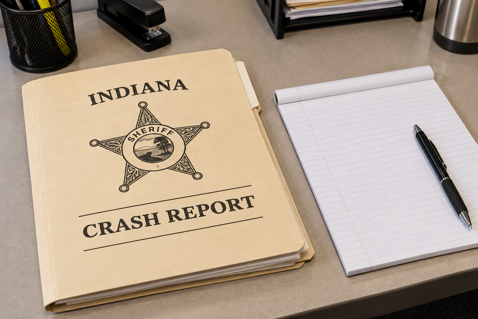 Crash-report materials represent the records and evidence that may matter after a Jasper County commercial-truck collision.