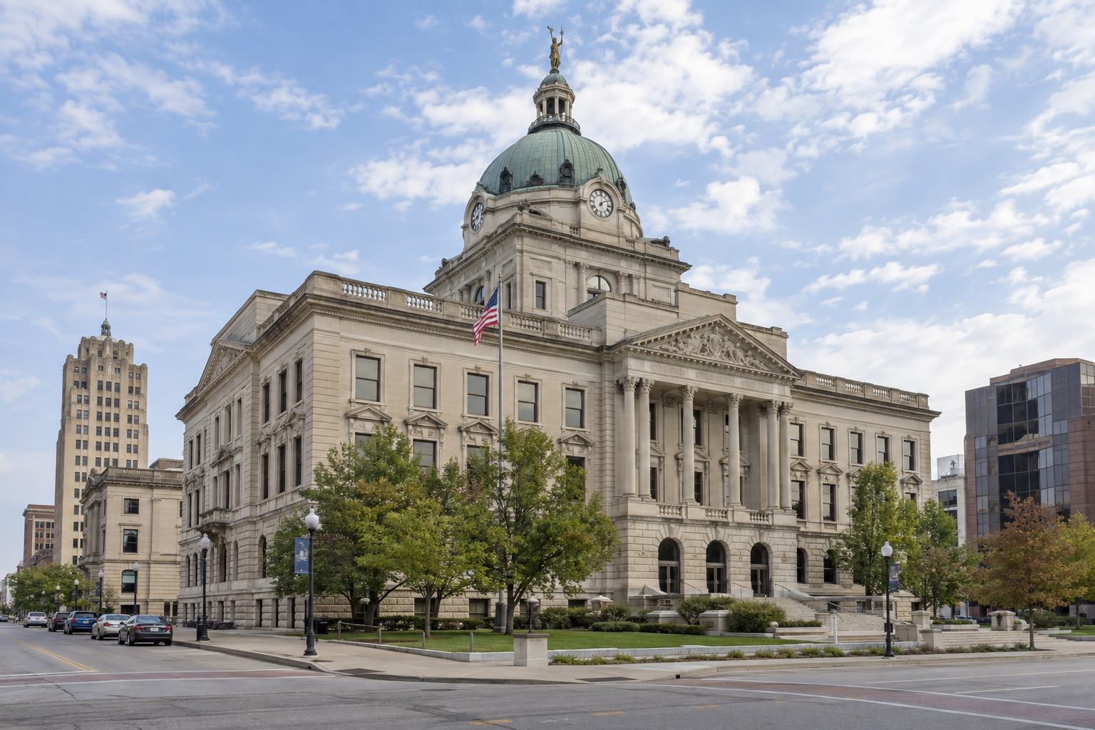 Courthouse setting in St. Joseph County, where location and government notice rules can affect an Indiana injury claim.