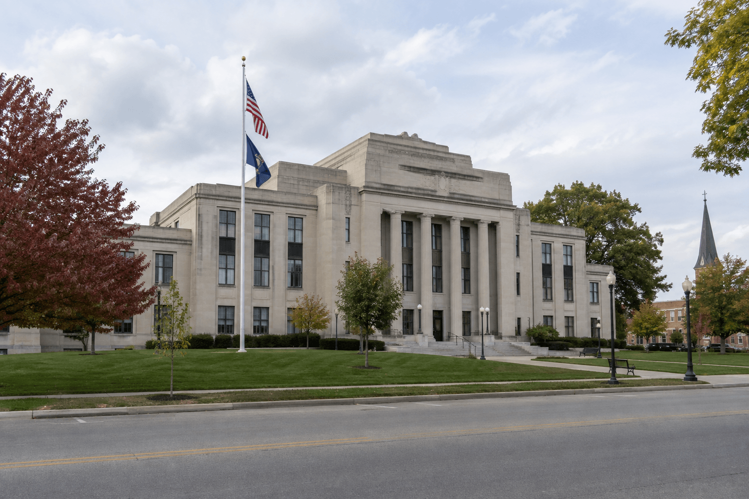 Elkhart County government building exterior illustrating the public-entity issues and notice deadlines that may affect an Indiana claim.