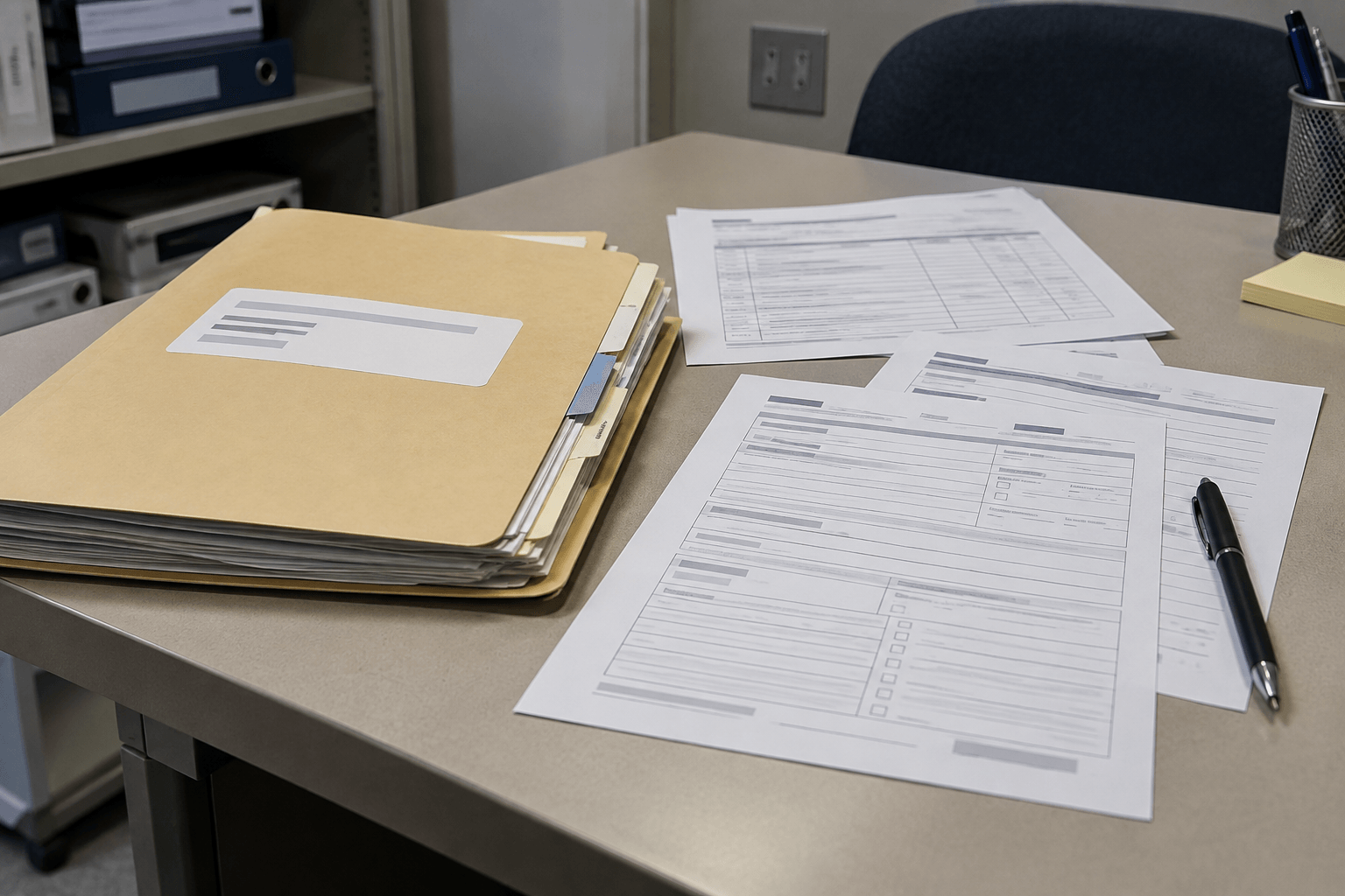 Organized incident and medical records illustrate evidence that may matter after an accidental injury in Indiana.