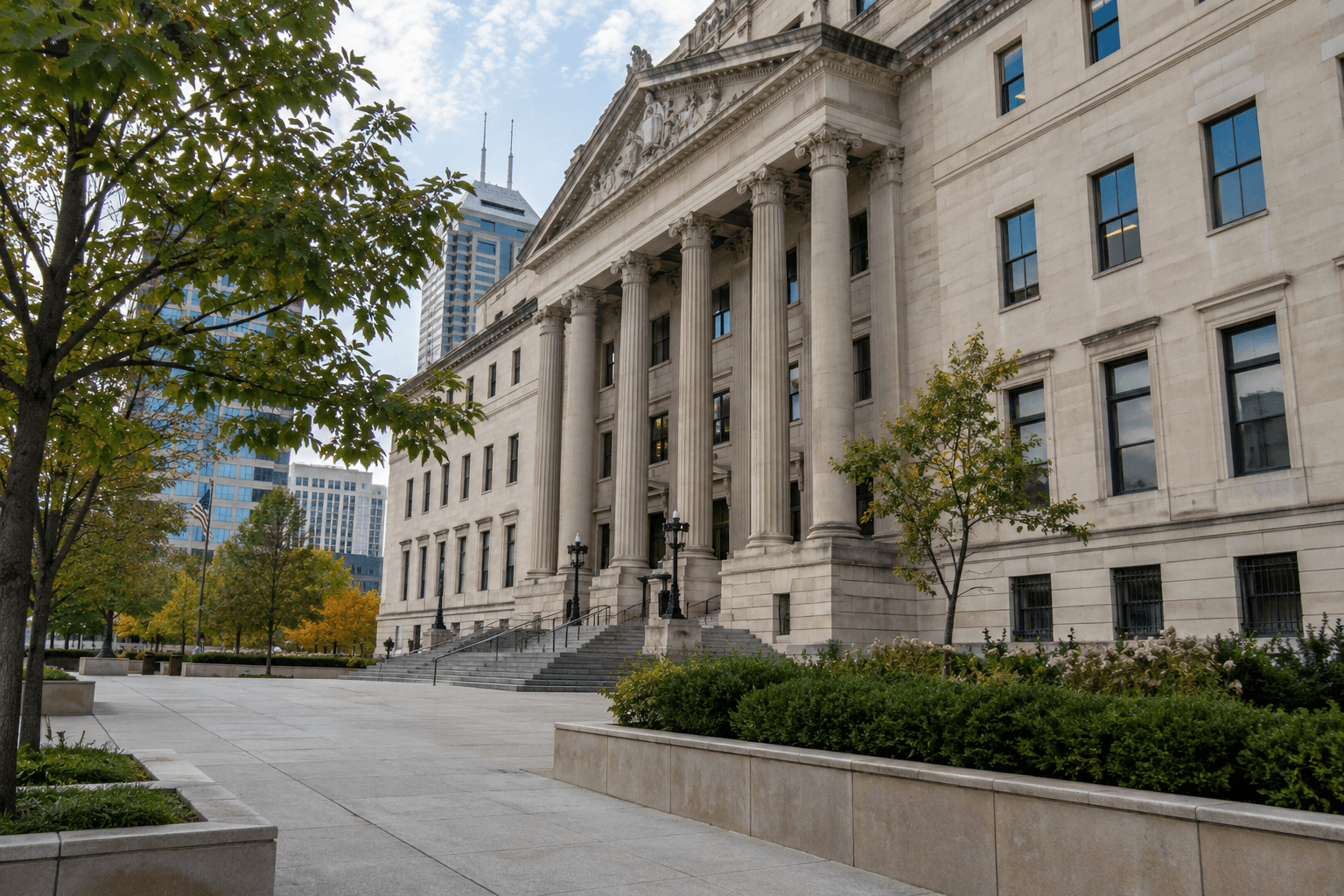 County courthouse exterior in Indianapolis, reflecting the Marion County setting and Indiana legal issues discussed in the article.