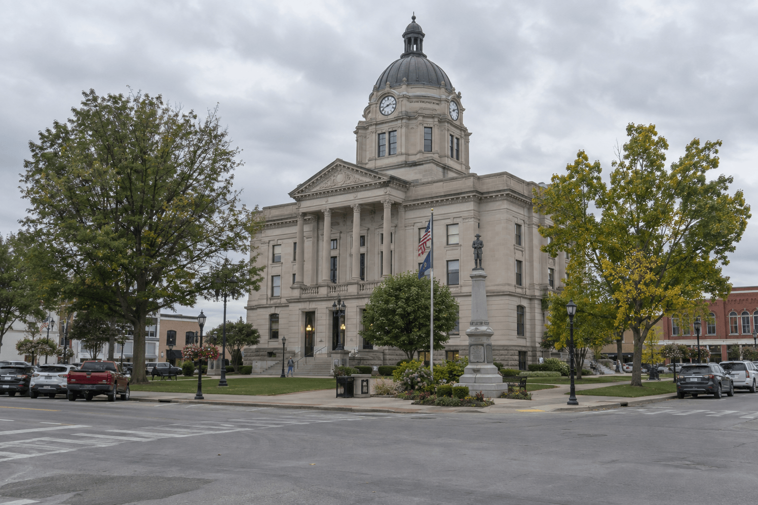 Northern Indiana county courthouse exterior illustrating legal deadlines and venue issues after an Elkhart County injury crash.