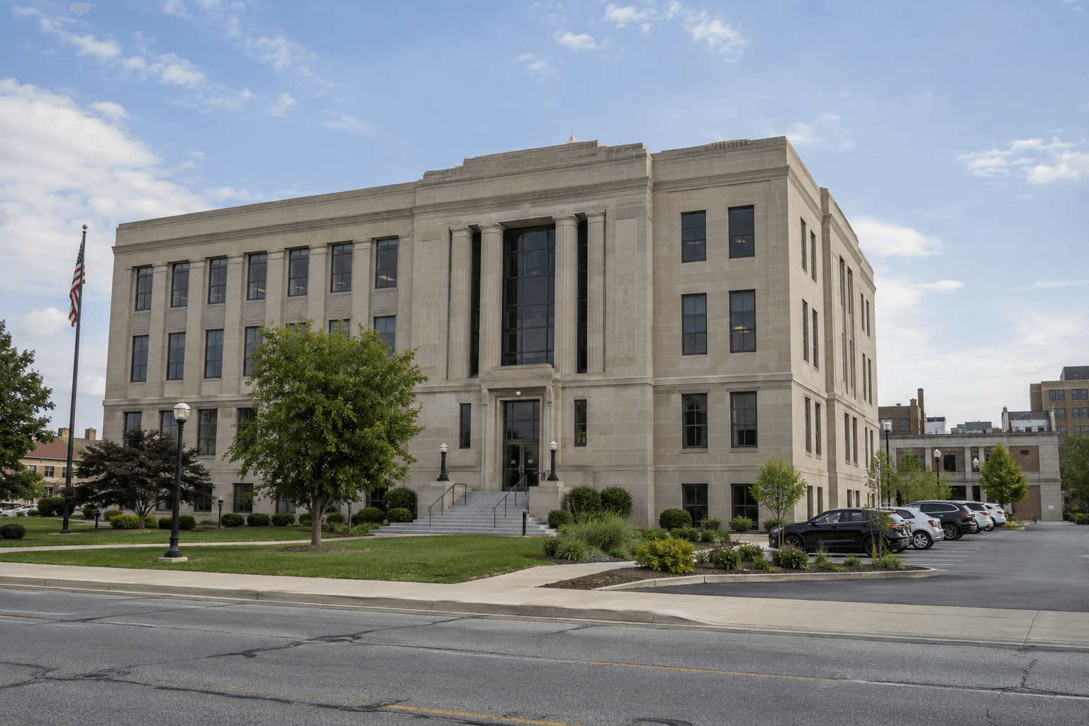 A public building in St. Joseph County representing the local investigation and records process after the State Road 2 crash.