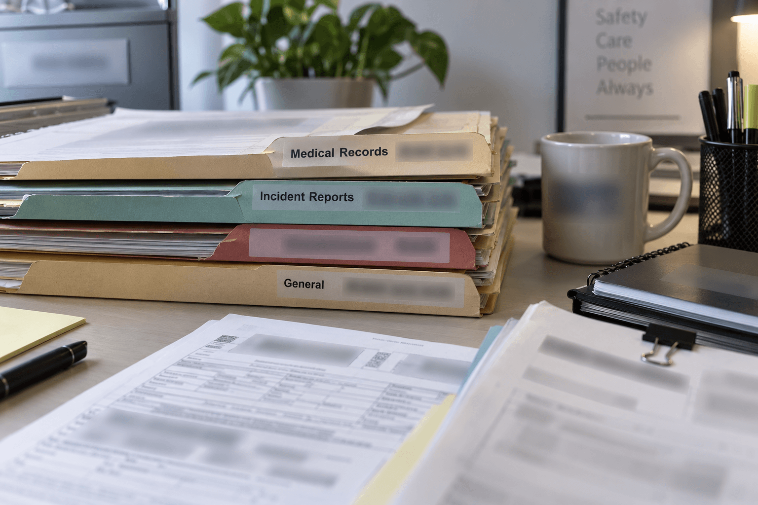 Organized medical and incident records representing documents families may preserve after an Indianapolis public-event injury.