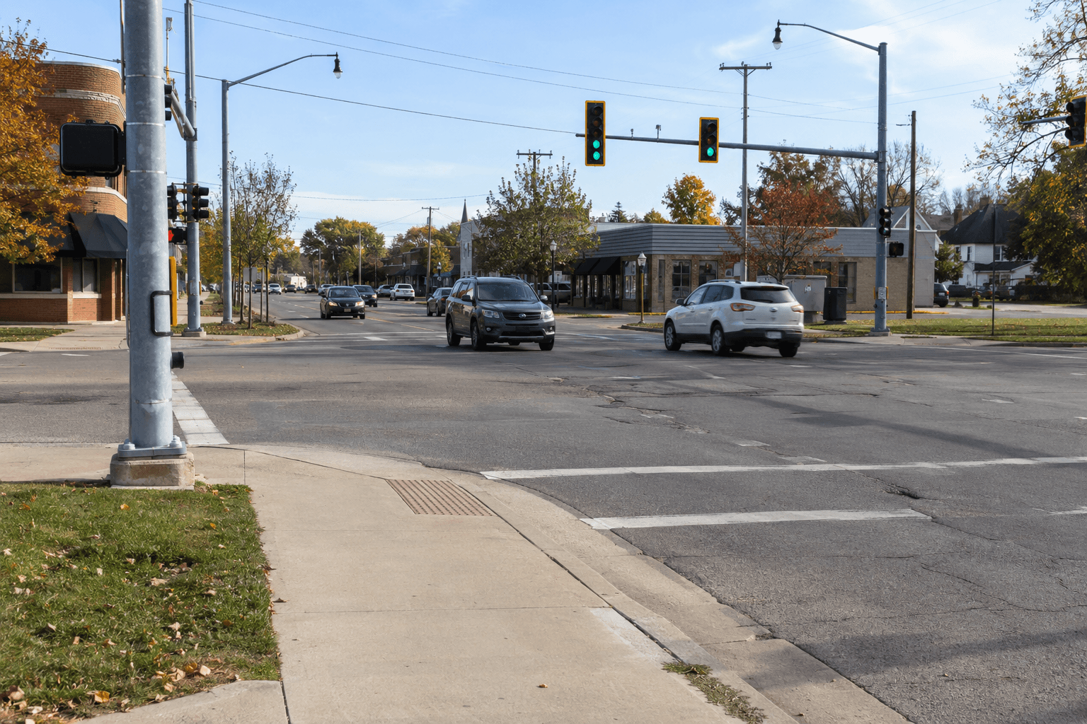 Goshen city intersection in Elkhart County, where police are investigating a fatal motorcycle and van crash.