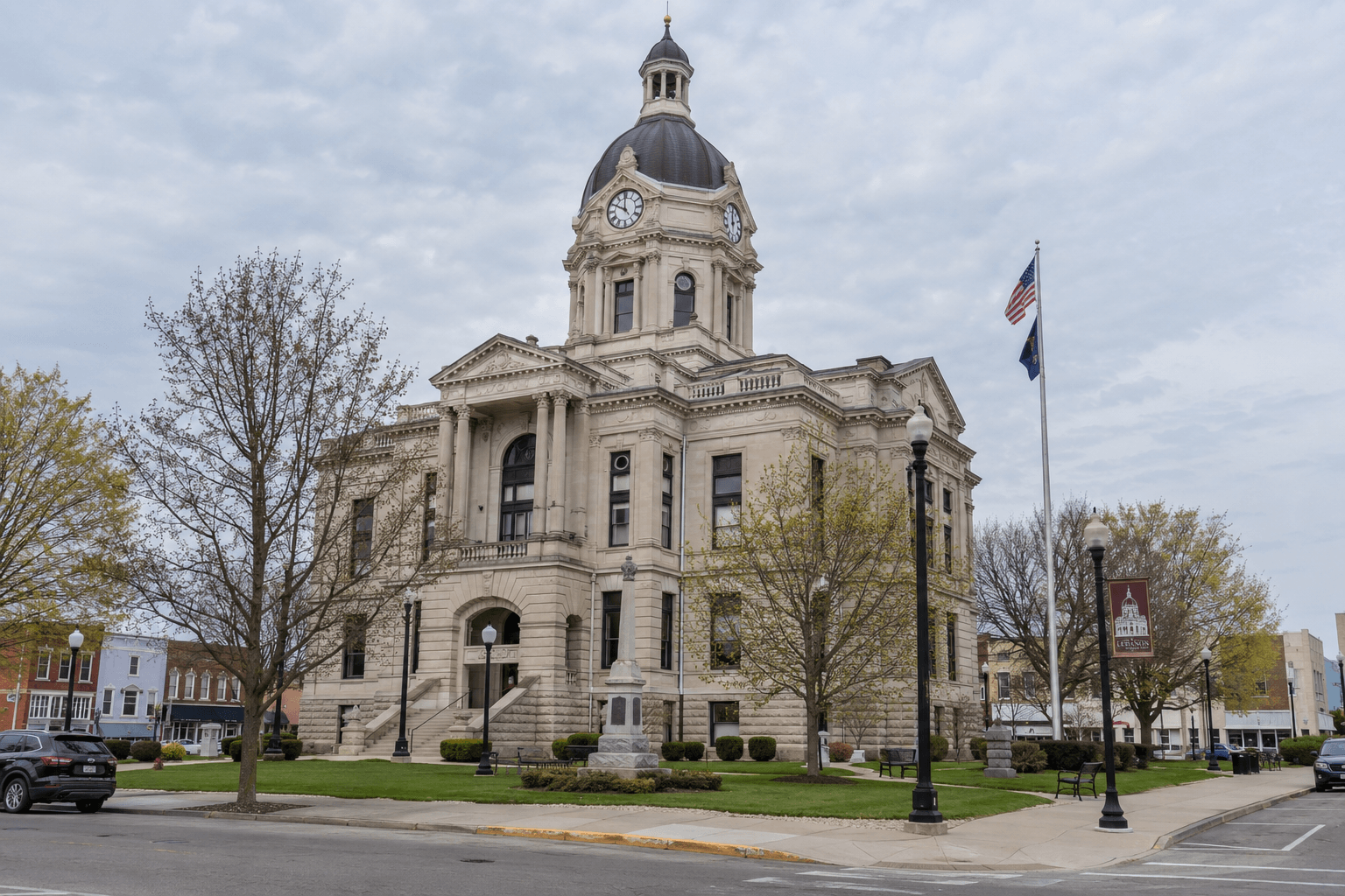 Boone County courthouse exterior representing the local legal process after a Whitestown bicycle crash.
