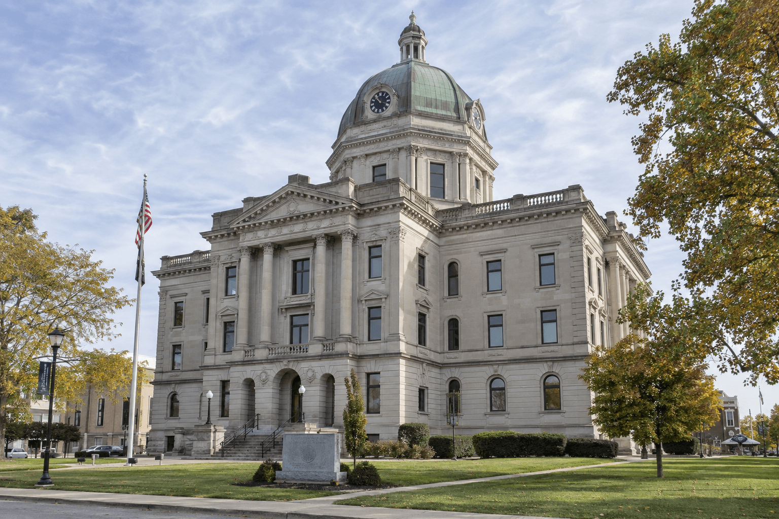 LaPorte County courthouse exterior, illustrating the county context for possible legal proceedings connected with the Michigan City case.