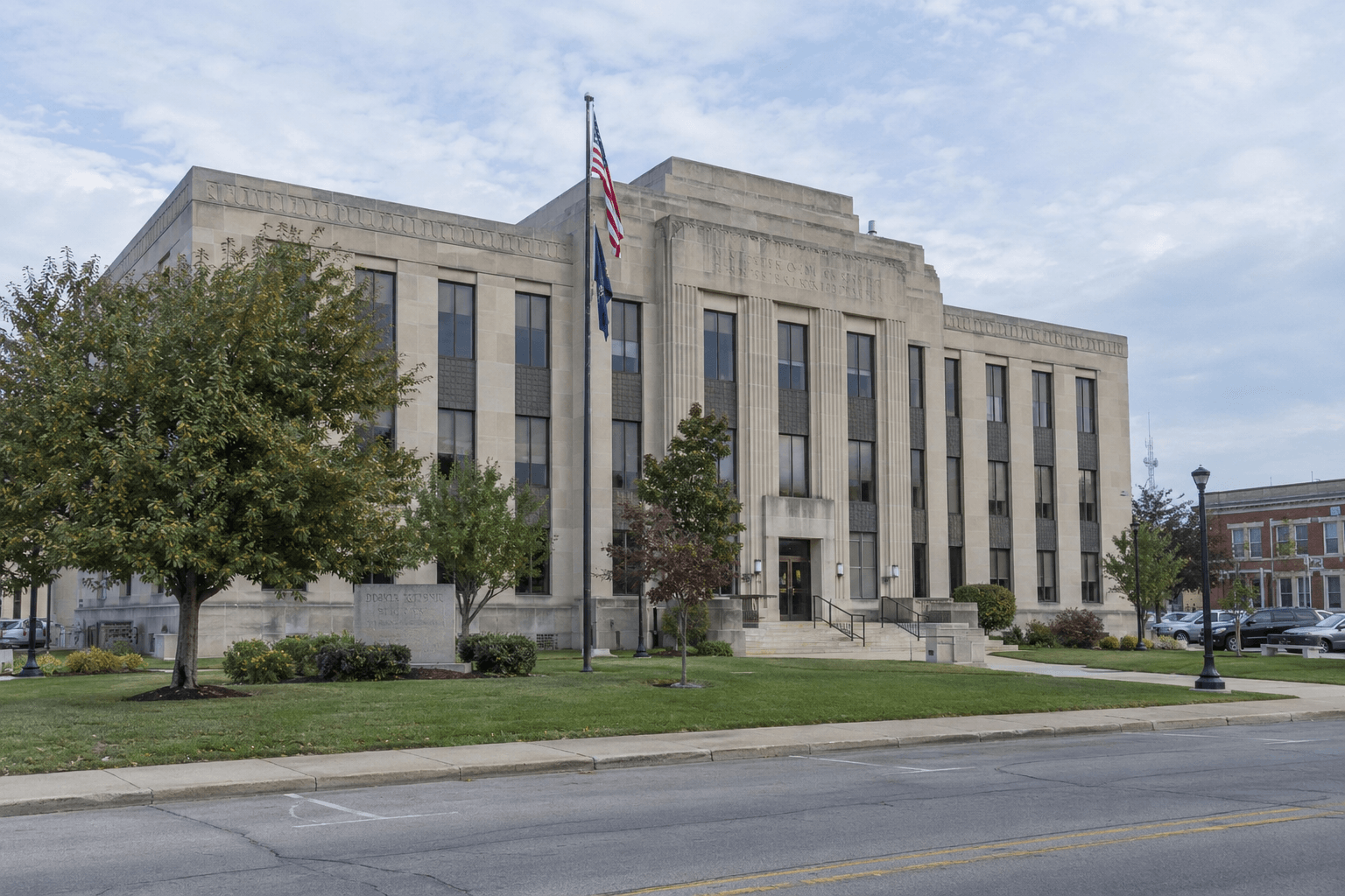 Elkhart County government building representing the local setting for an Indiana injury claim.