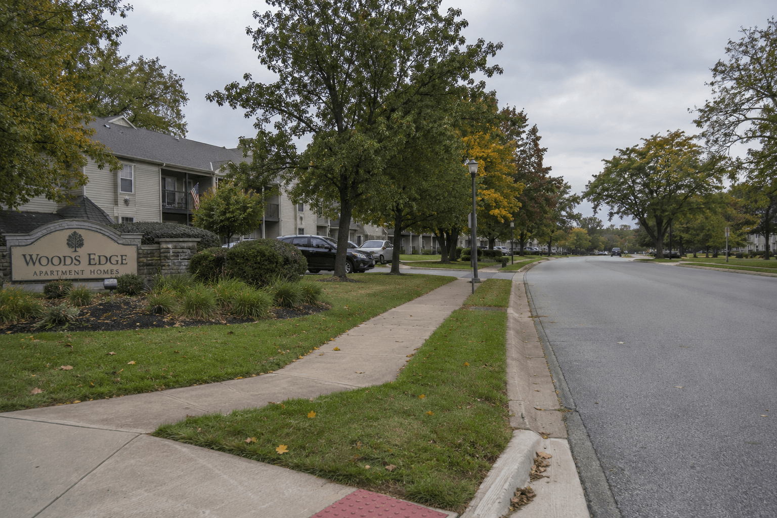 Woods Edge Drive near an apartment complex outside Michigan City, where two men were reportedly shot.