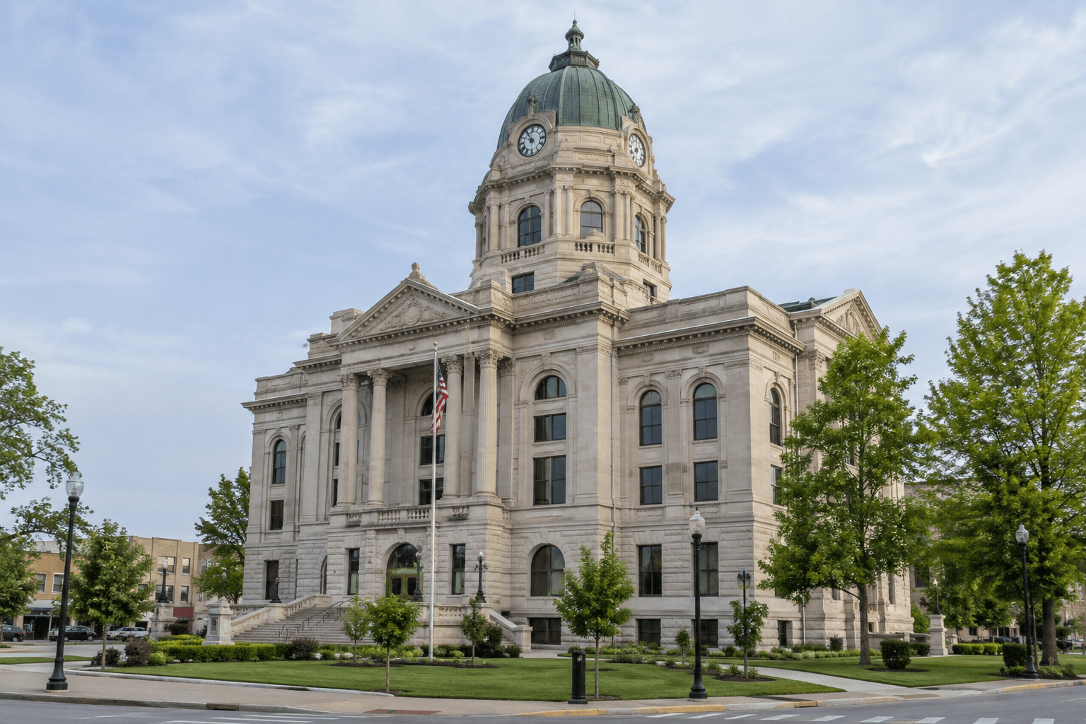 Lake County courthouse exterior representing where legal proceedings connected with a Hammond death may be handled.