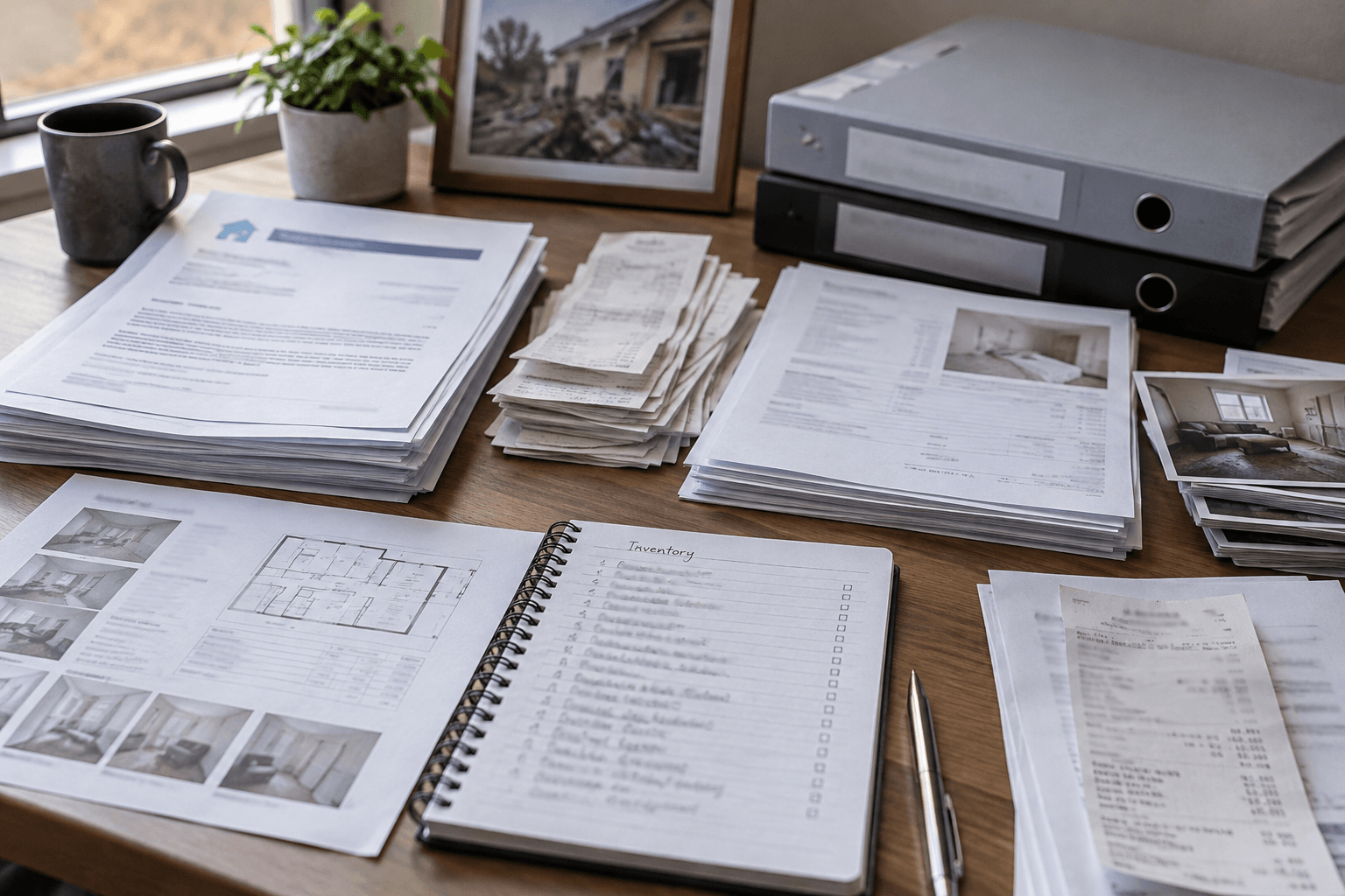Organized medical, insurance, housing, and property records relevant after an Evansville house fire injury.