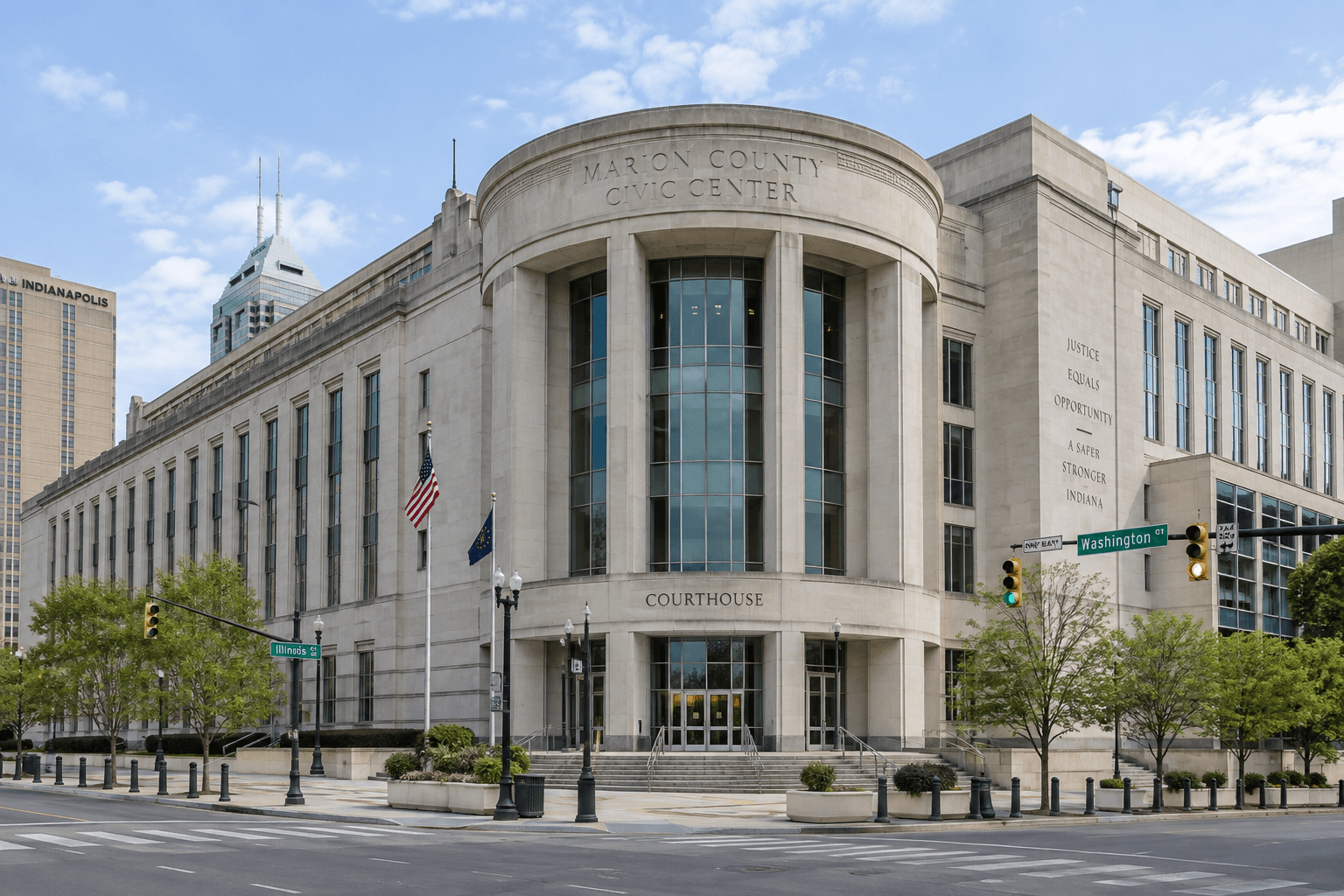 Marion County courthouse exterior in Indianapolis, relevant to Indiana injury claims and filing deadlines.