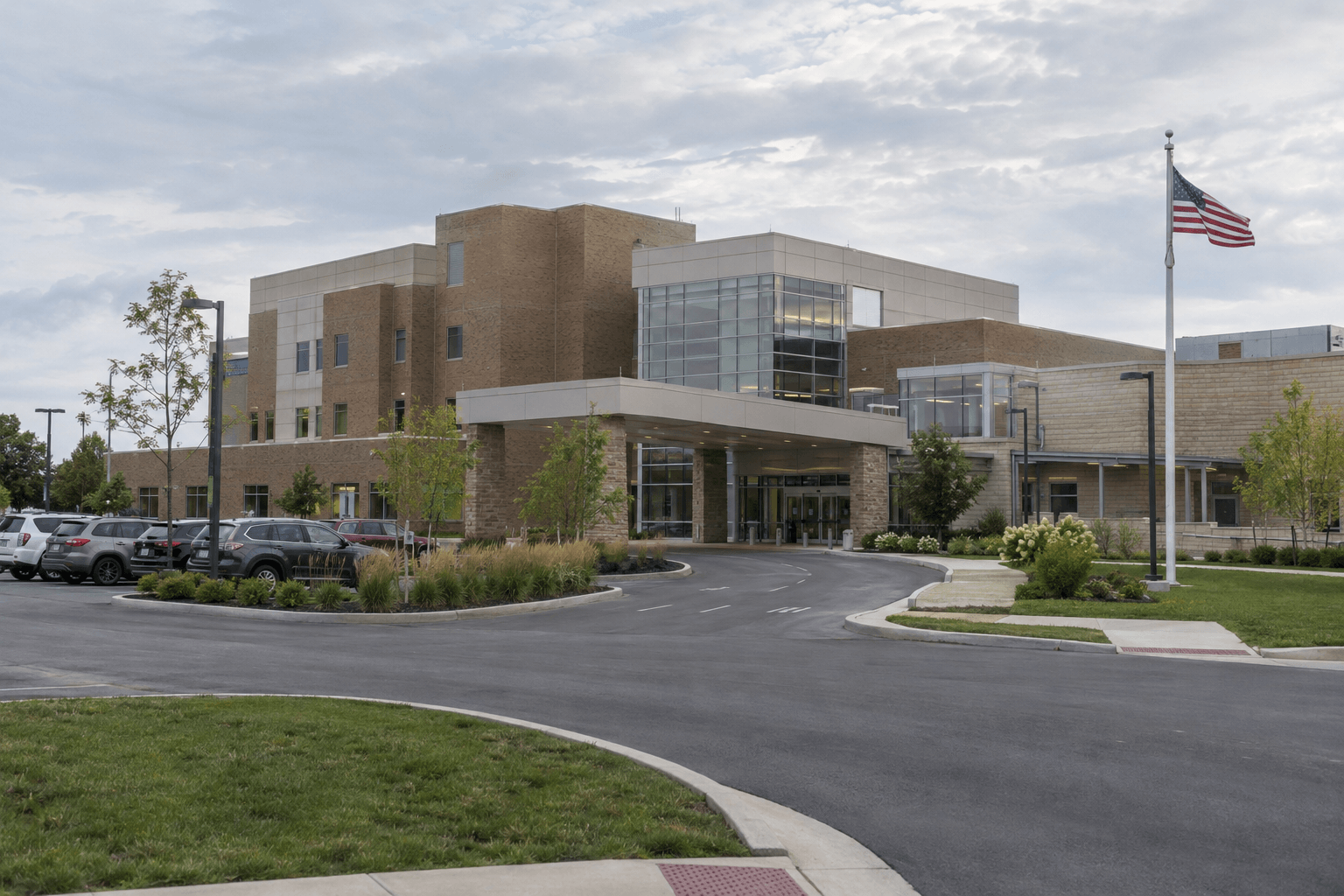 Hospital exterior in Michigan City, one of the locations identified in conflicting reports about the deputy shooting.