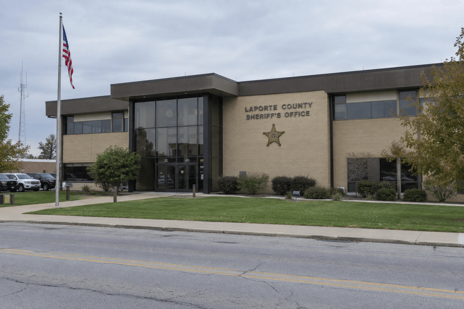 Sheriff's office exterior in LaPorte County, the agency of Deputy Jon Samuelson.