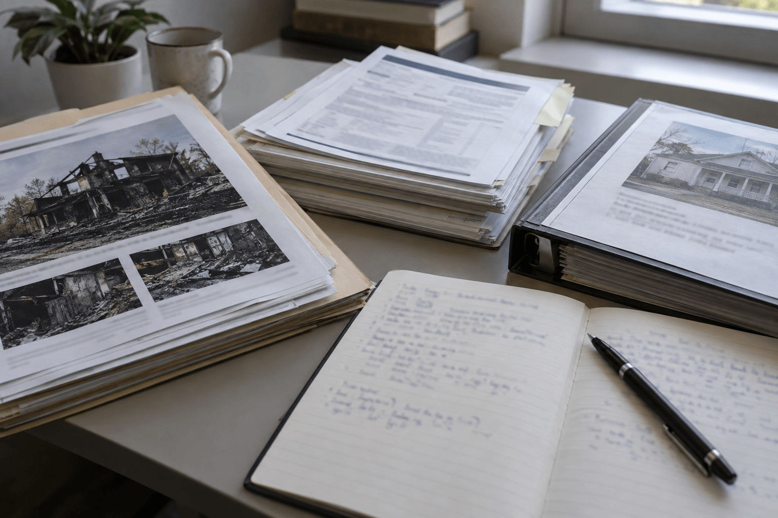 Fire report and insurance documents illustrating records that may matter after an apartment fire in Wayne County.