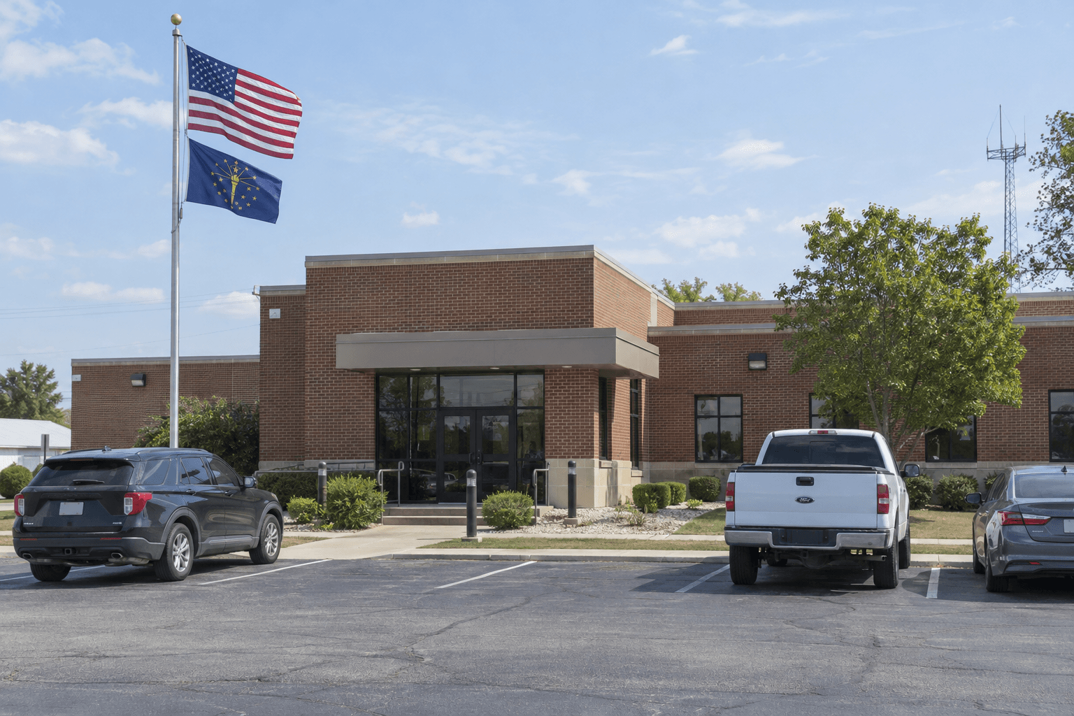 County public-safety building representing the agencies that responded to the motorcycle crash near Westport in Decatur County.
