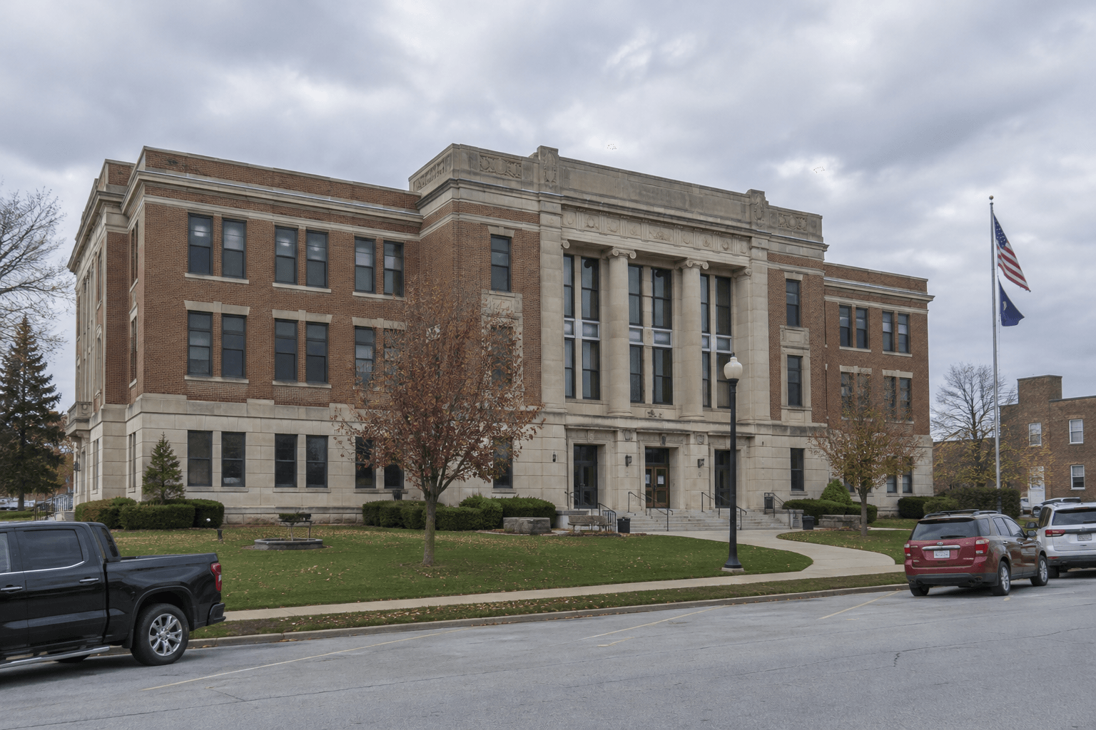 Indiana county government building representing the public agencies involved in records and investigation requests after a Marion County death.