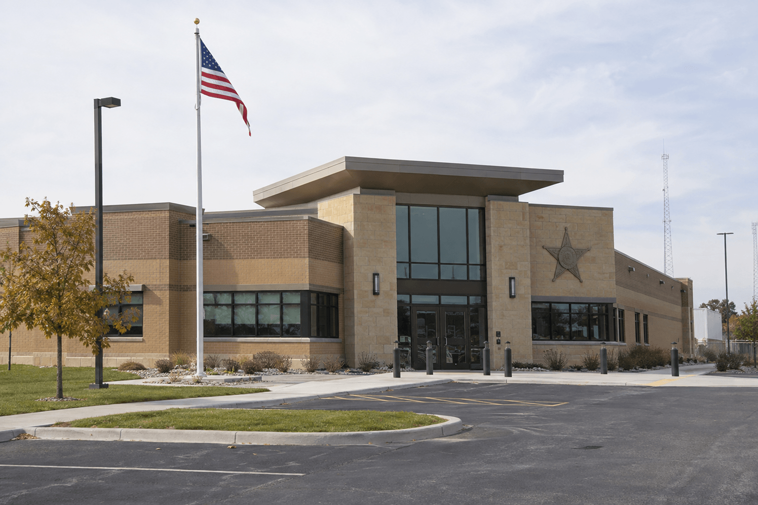 Public-safety building in Lake County, where the sheriff's department investigated the reported Hobart incident.
