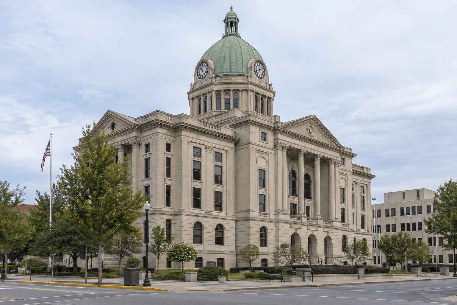 Lake County courthouse setting relevant to civil filing and injury-claim deadlines following an incident in Hobart, Indiana.