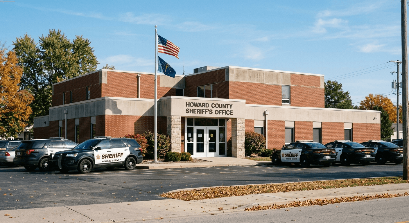Sheriff's office exterior representing the Howard County investigation into the fatal crash south of Converse.