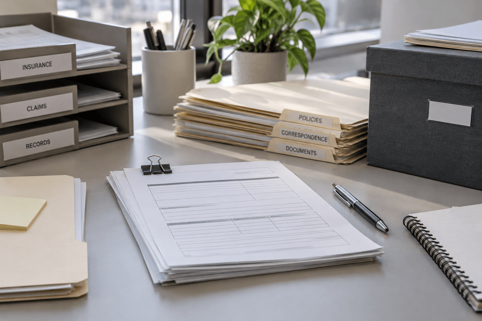 Organized crash records and insurance documents relevant to a family's next steps after a fatal Howard County collision.