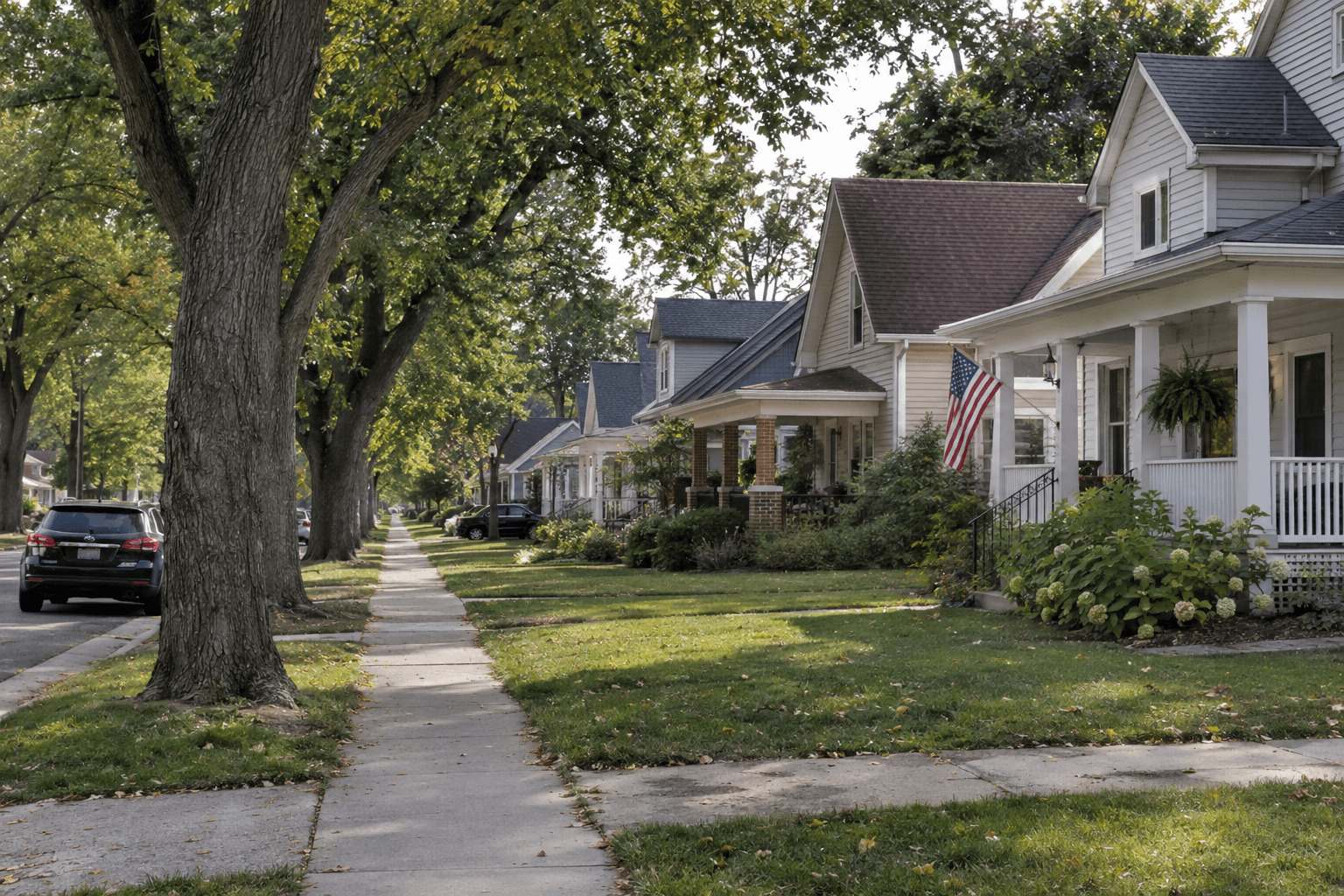 A Fort Wayne residential neighborhood representing the setting of the Chadwick Drive police shooting investigation.