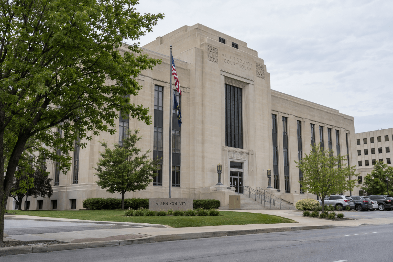Allen County civic building representing government review and Indiana notice deadlines after the Fort Wayne incident.