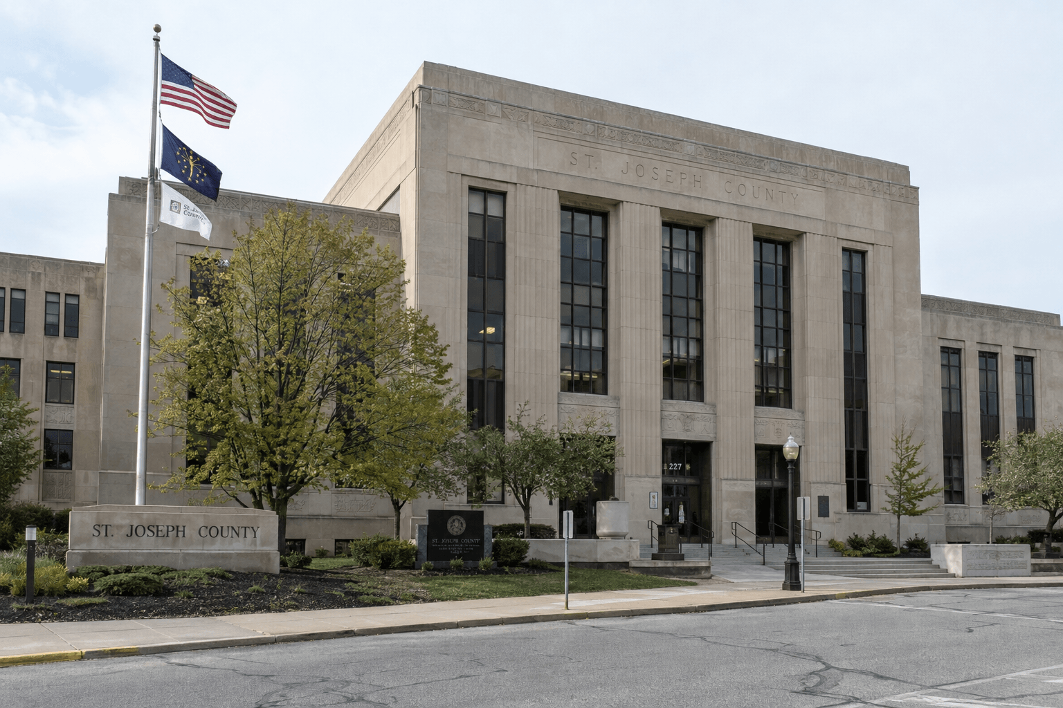 Public building in St. Joseph County, where records and legal proceedings related to a South Bend injury may be handled.