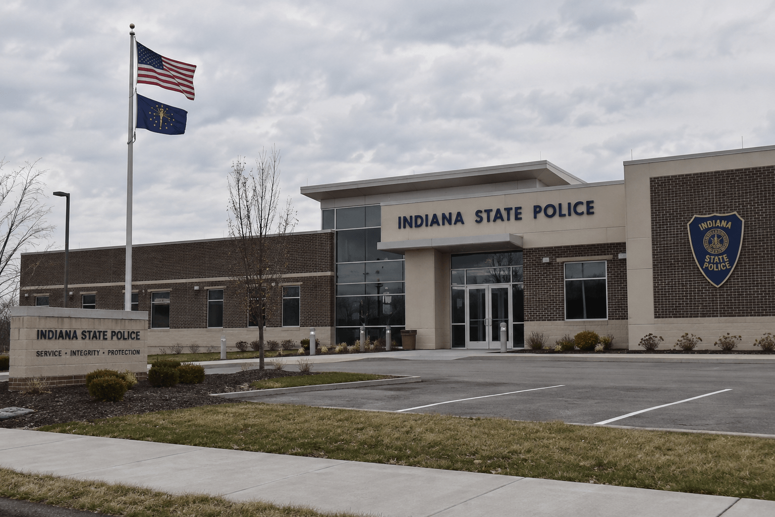 Indiana State Police facility exterior representing the active investigation into the Fountain County Jail death.