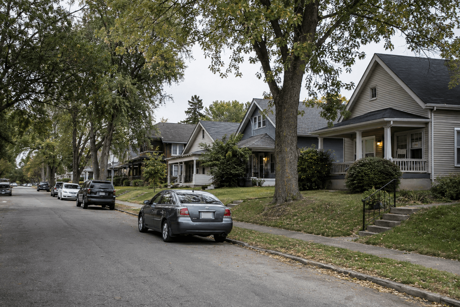 A residential block in Indianapolis provides context for the ongoing Calhoun Street homicide investigation.