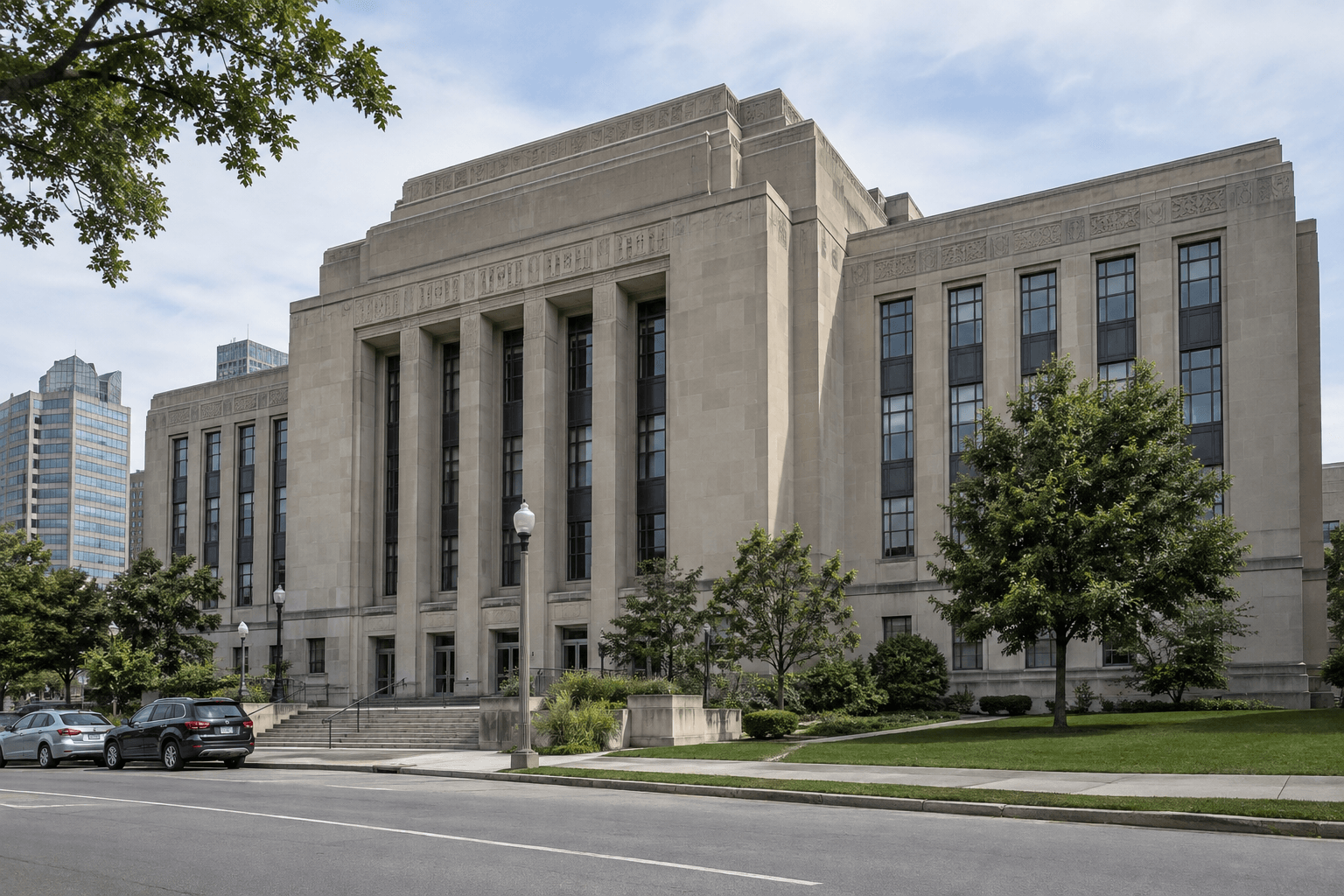 Indiana government building in Indianapolis representing the agencies and notice deadlines that may matter after a police pursuit crash.