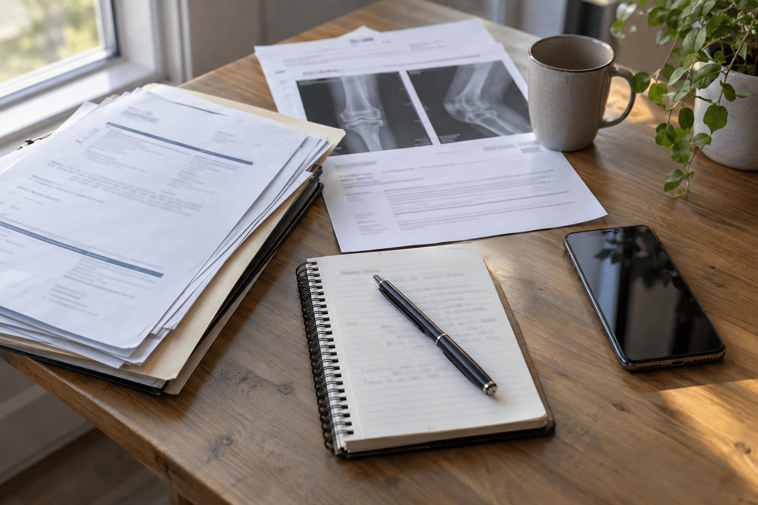 Medical records and notes representing documentation that may matter after a Monroe County premises injury.