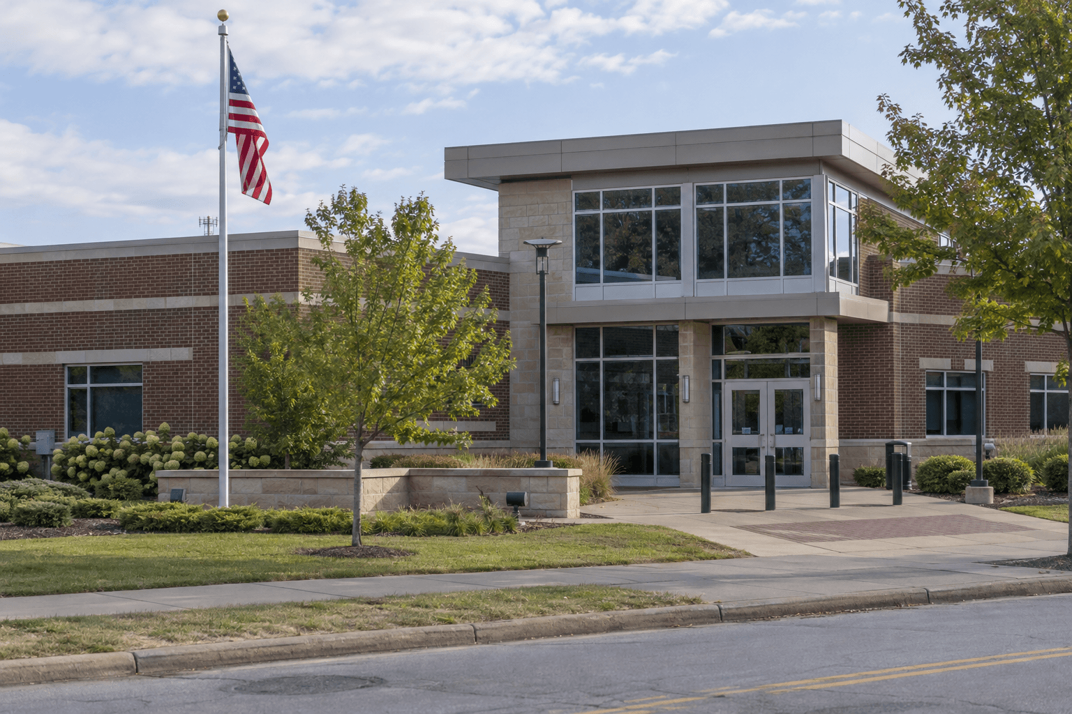 Police building exterior representing the ongoing Mishawaka investigation into the River Avenue pedestrian hit-and-run.