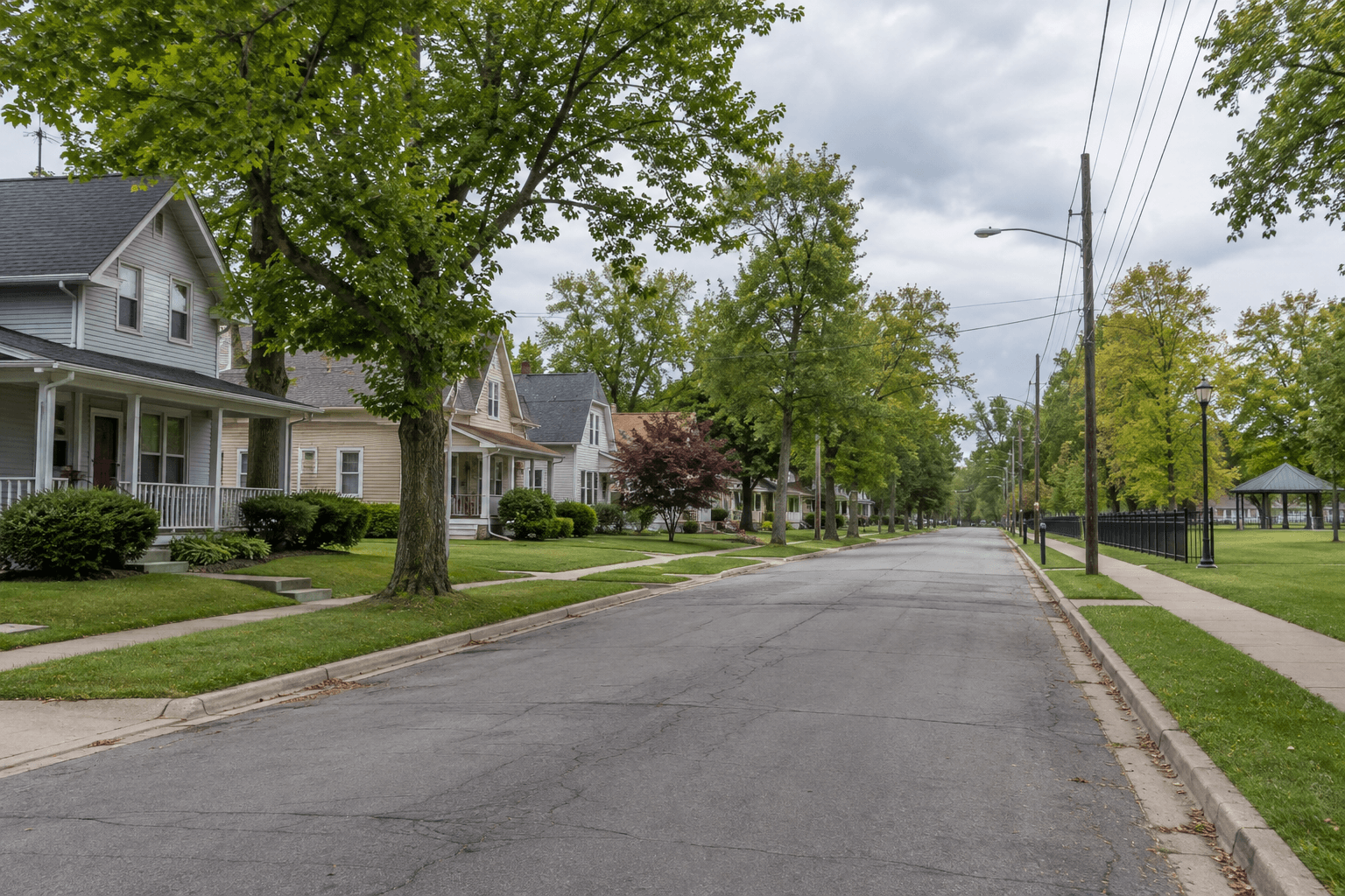 Ridge Street area near Lions Park in Richmond, Indiana, where police investigated a shooting.