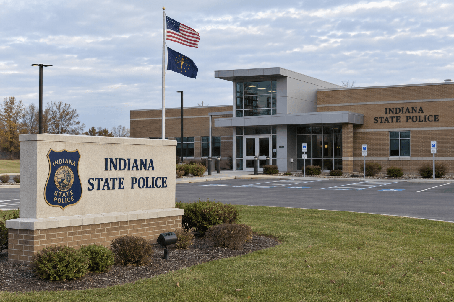 Indiana State Police facility representing the agency investigating the U.S. 41 incident near Carlisle.