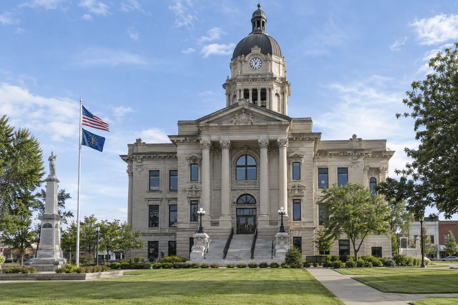 Lake County courthouse exterior representing the location and deadlines that may matter if later facts support an Indiana civil claim.