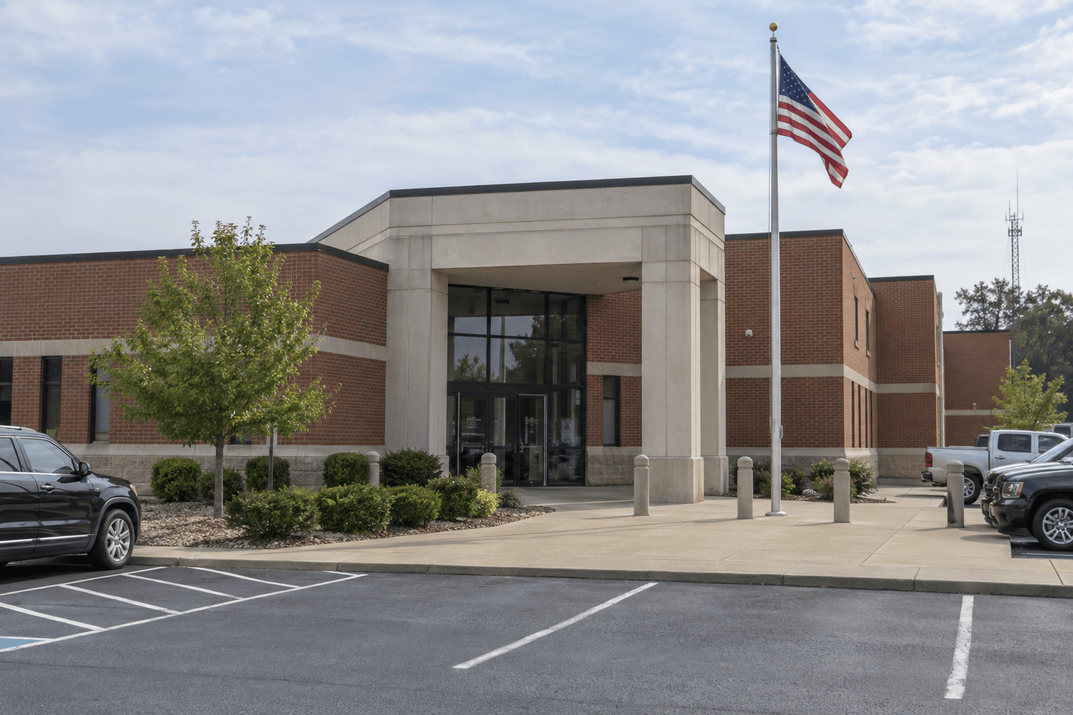 A county sheriff's office exterior representing the investigation of the State Road 25 crash near Mentone.