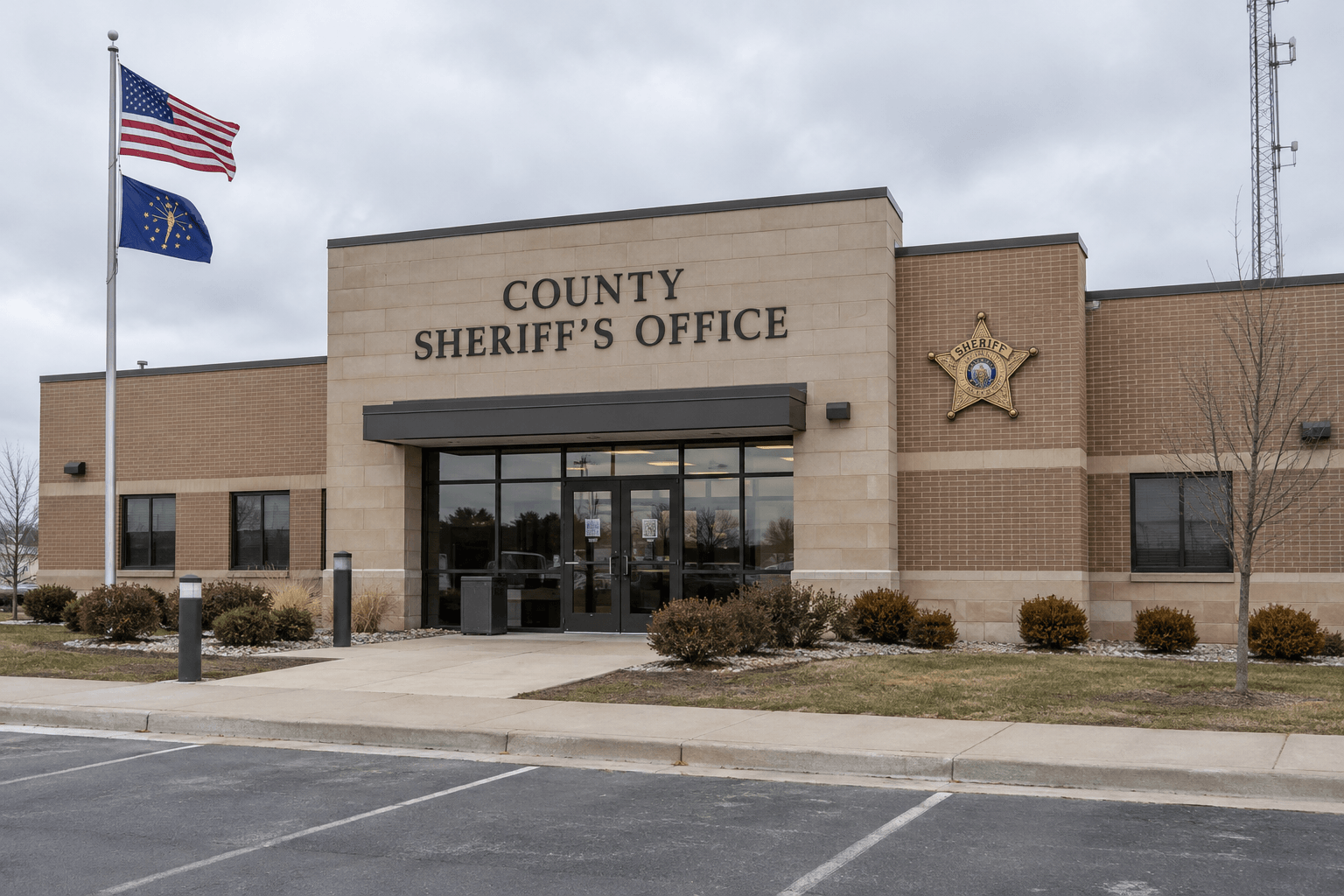 Sheriff's office exterior representing the ongoing LaPorte County investigation into the fatal US 20 crash.