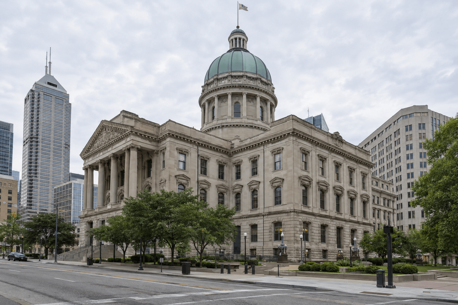 Marion County courthouse in Indianapolis, relevant to Indiana wrongful death filing and venue questions.